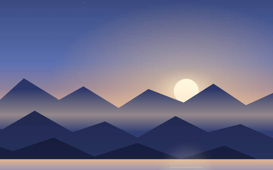 A capture of a mountain landscape at sunset