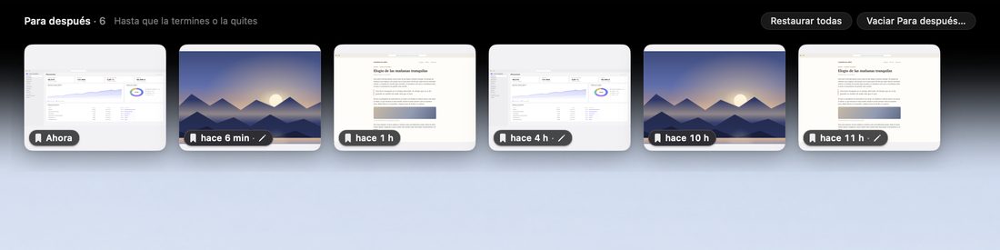 Para después bajando del notch, seis capturas con su edad
